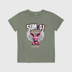 Детская футболка Sum 41 розовый кролик