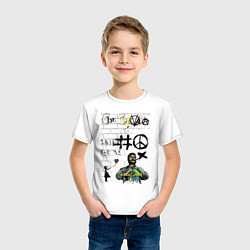 Футболка хлопковая детская Che Guevara граффити, цвет: белый — фото 2