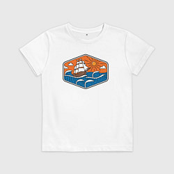 Детская футболка Кораблик в океане