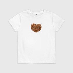 Футболка хлопковая детская Тульпа пряник, цвет: белый