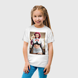 Футболка хлопковая детская Джесси и Мяут, цвет: белый — фото 2