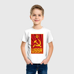 Футболка хлопковая детская USSR style, цвет: белый — фото 2