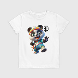 Детская футболка Funny panda cub - anime