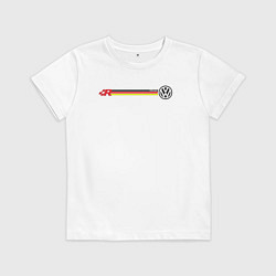 Футболка хлопковая детская Volkswagen R, цвет: белый
