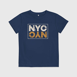 Футболка хлопковая детская NYC original, цвет: тёмно-синий