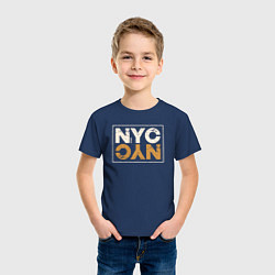 Футболка хлопковая детская NYC original, цвет: тёмно-синий — фото 2