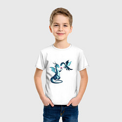Футболка хлопковая детская Драконья романтика, цвет: белый — фото 2
