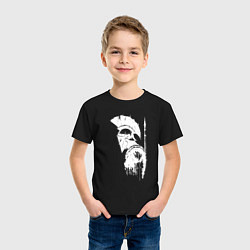 Футболка хлопковая детская Один из 300 спартанцев, цвет: черный — фото 2