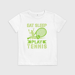 Детская футболка Есть спать играть в теннис