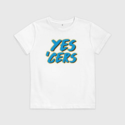 Футболка хлопковая детская Indiana yes cers, цвет: белый