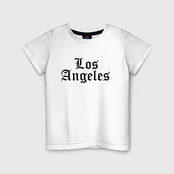 Футболка хлопковая детская Los Angeles - California USA, цвет: белый