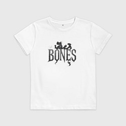 Детская футболка Bones лого из дыма
