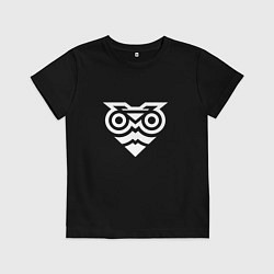Детская футболка Метафора совы и мотоцикла