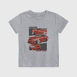 Футболка хлопковая детская Toyota Altezza - Lexus IS300 Японский Стиль, цвет: меланж