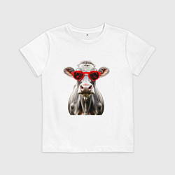 Детская футболка Корова в очках