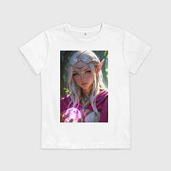 Детская футболка Прекрасная эльфийка с магической сферой