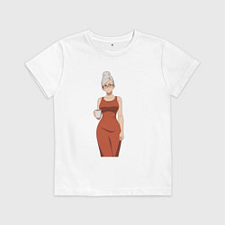 Детская футболка Dandadan Seiko в платье