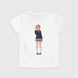 Детская футболка Дандадан Сиратори Айра слушает ракушку