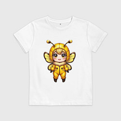 Детская футболка Девочка-пчела в костюме с капюшоном
