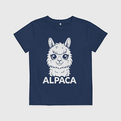 Детская футболка Альпака с большими глазами