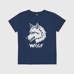 Детская футболка Волк с оскалом