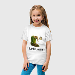 Футболка хлопковая детская Слон кактус мем, цвет: белый — фото 2