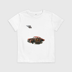 Детская футболка Летающая машина, ретрофутуризм