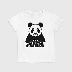 Детская футболка Панда черное граффити