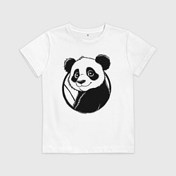 Детская футболка Панда в круге
