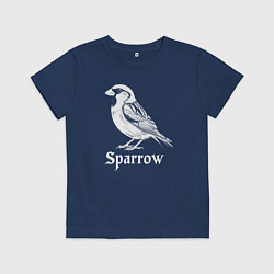 Детская футболка Воробей в готическом стиле