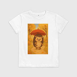 Детская футболка Ёжик с зонтом