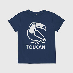 Детская футболка Тукан в минималистичном стиле