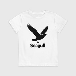 Детская футболка Черная чайка