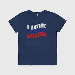 Детская футболка I love Russia