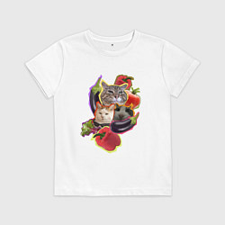 Детская футболка Кото-салат - мем с котами