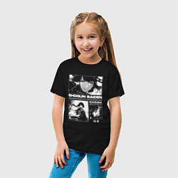 Футболка хлопковая детская Сёгун райден - геншин, цвет: черный — фото 2