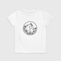 Футболка хлопковая детская Гармония линий, цвет: белый
