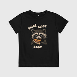 Футболка хлопковая детская Slice slice baby, цвет: черный
