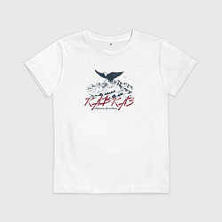 Футболка хлопковая детская Кавказ Вершины вдохновения, цвет: белый