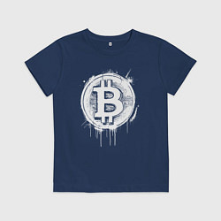 Детская футболка Биткоин в стиле Бэнкси