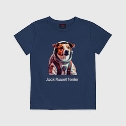 Детская футболка Jack Russell Terrier в скафандре