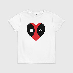 Детская футболка Deadpool heart