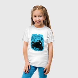 Футболка хлопковая детская Feel the ride, цвет: белый — фото 2