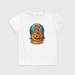Детская футболка Мишка на тыкве