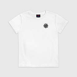 Детская футболка Спаси и сохрани черно-белый орнамент