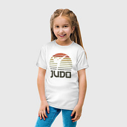 Футболка хлопковая детская Judo fighter, цвет: белый — фото 2