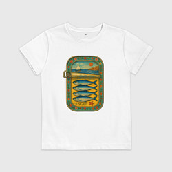 Детская футболка Консервы - сардины и море
