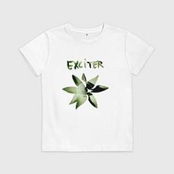 Футболка хлопковая детская Depeche Mode - Exciter Flower, цвет: белый