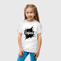 Футболка хлопковая детская Чернильная Англия, цвет: белый — фото 2