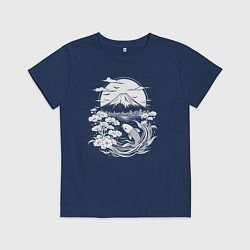 Детская футболка Фудзи и карп кои